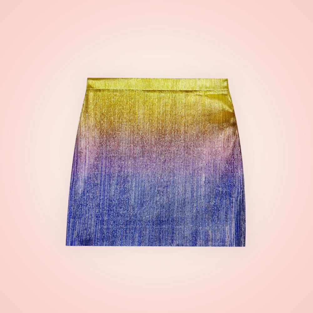 Miss Sohee Purple to gold ombré metallic skirt (Sz S)